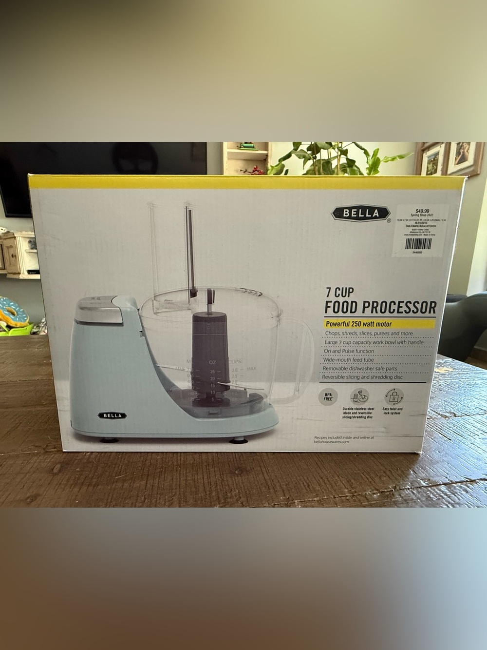 Abella 7-Cup Food Processor in Light Blue
